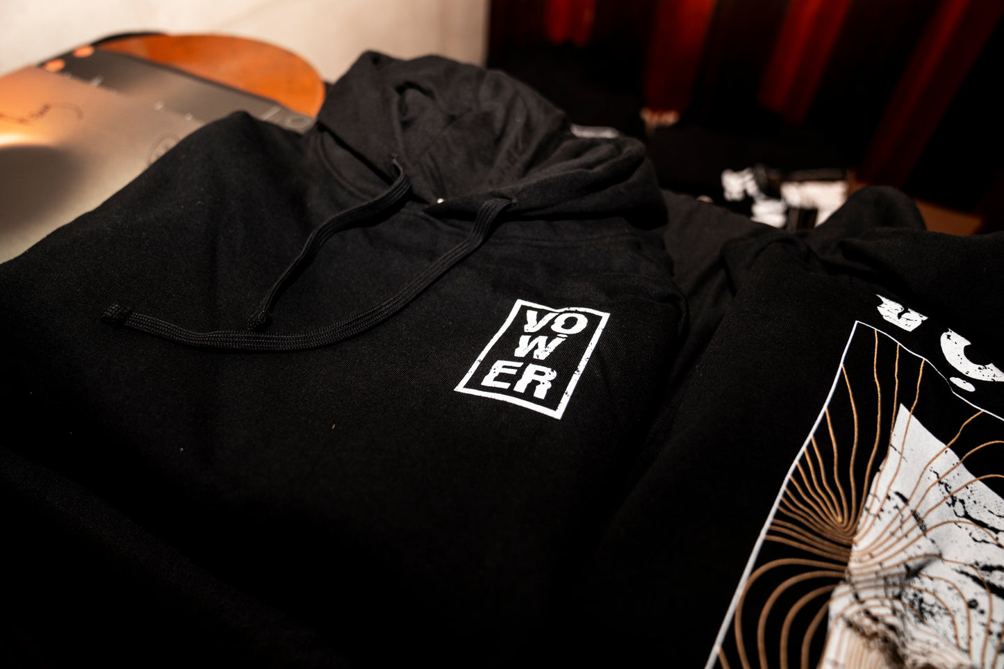 Vower 'Contour' Fleece Hoodie (Black)