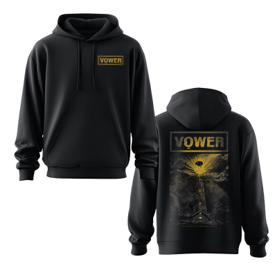 'A Storm Lined With Silver' Pullover Hood (Black)