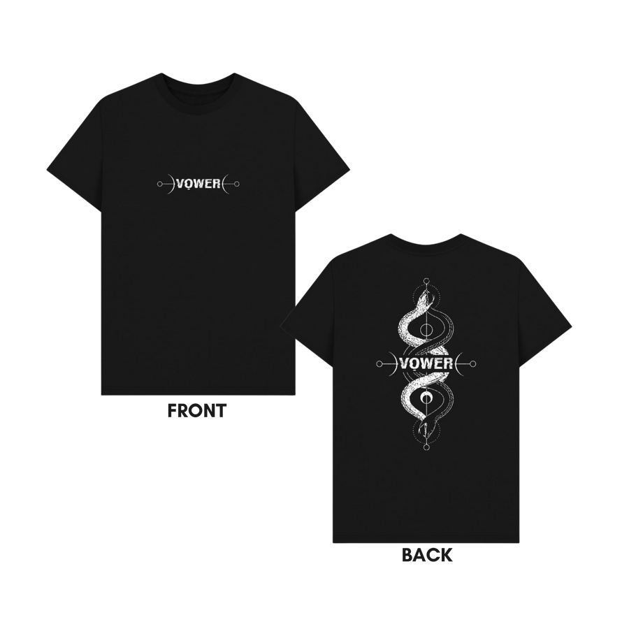 'Spiral Snake' T-Shirt (Black)