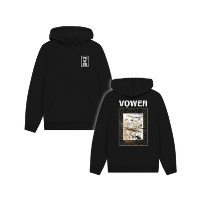 Vower 'Contour' Fleece Hoodie (Black)
